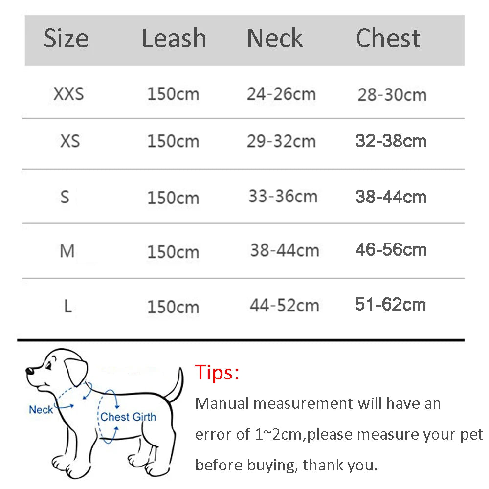 Adjustable Dog Harness and Leash Set – Small Dog and Cat Vest for French Bulldog, Chihuahua, Pug